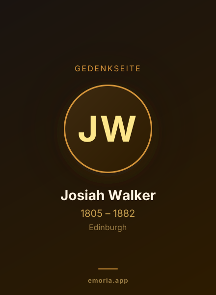 Gedenkportrait von Josiah Walker