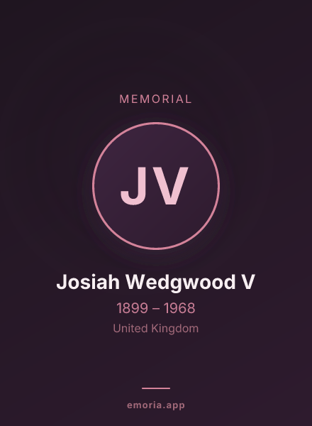 Memorial portrait of Josiah Wedgwood V