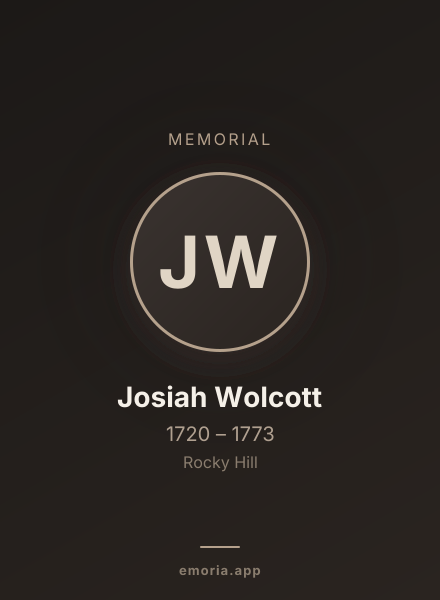 Memorial portrait of Josiah Wolcott