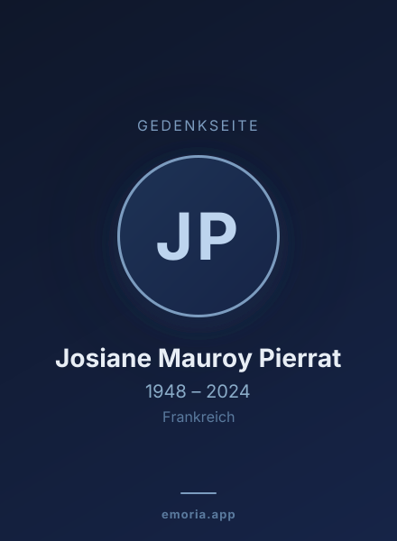 Gedenkportrait von Josiane Mauroy Pierrat