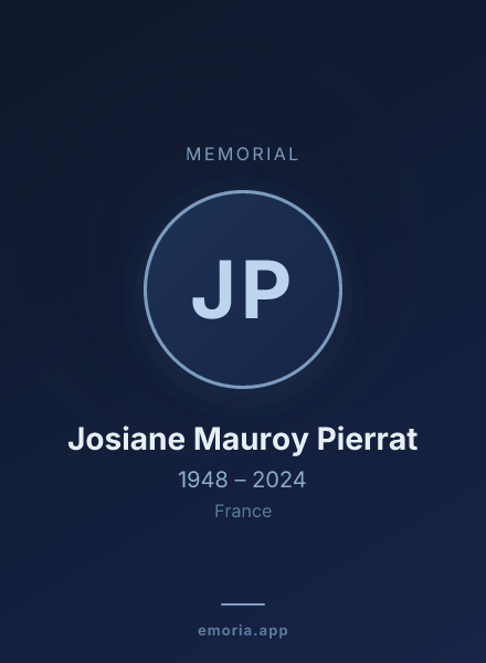 Memorial portrait of Josiane Mauroy Pierrat
