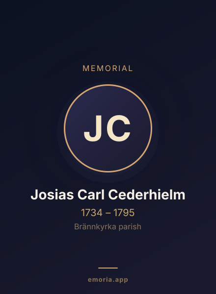 Memorial portrait of Josias Carl Cederhielm