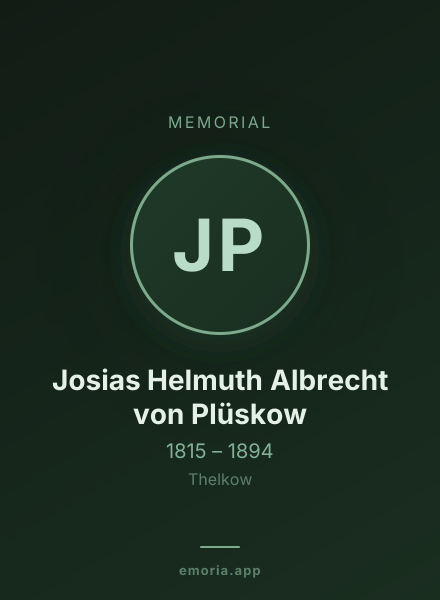 Memorial portrait of Josias Helmuth Albrecht von Plüskow