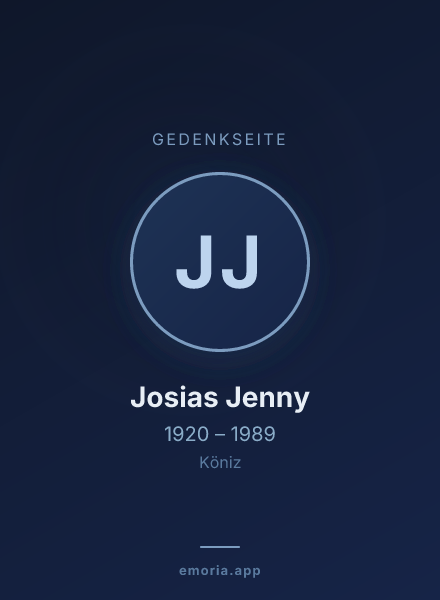 Gedenkportrait von Josias Jenny
