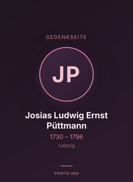 Gedenkportrait von Josias Ludwig Ernst Püttmann