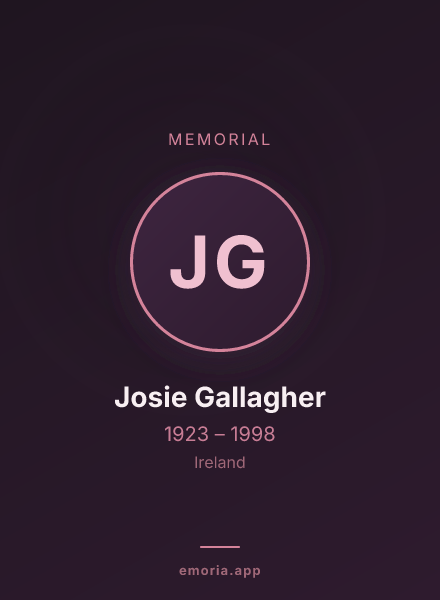 Memorial portrait of Josie Gallagher
