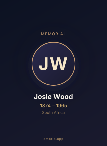 Memorial portrait of Josie Wood