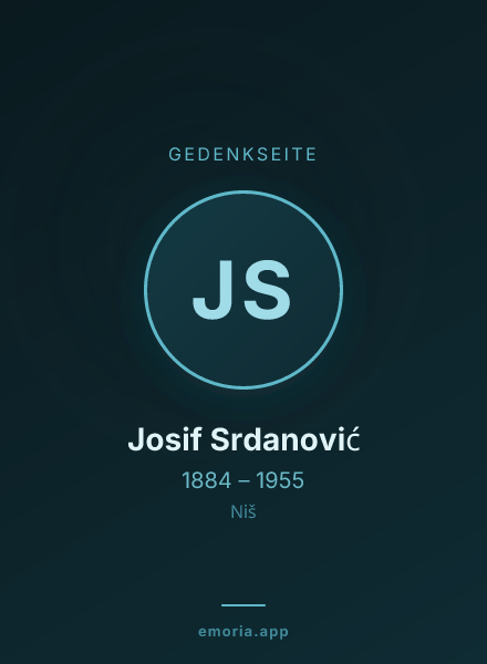 Gedenkportrait von Josif Srdanović