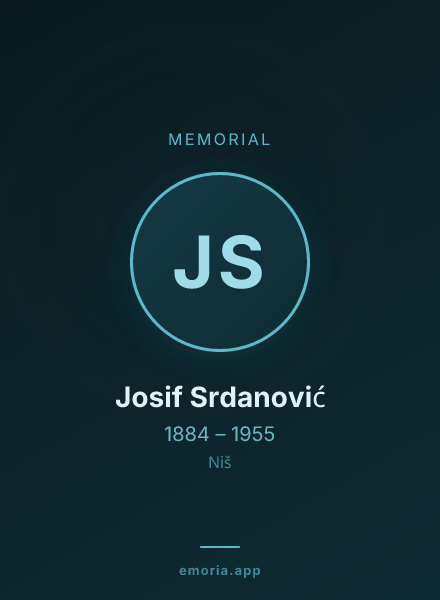 Memorial portrait of Josif Srdanović