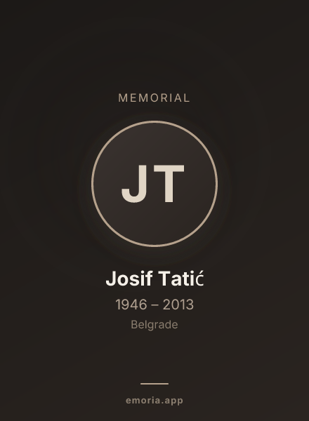 Memorial portrait of Josif Tatić