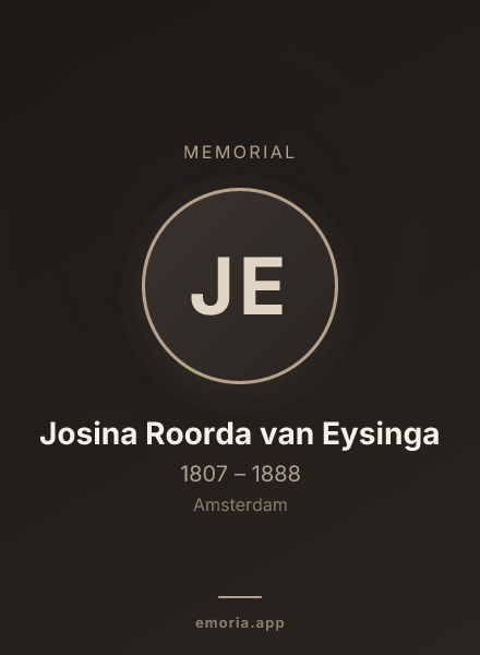 Memorial portrait of Josina Roorda van Eysinga