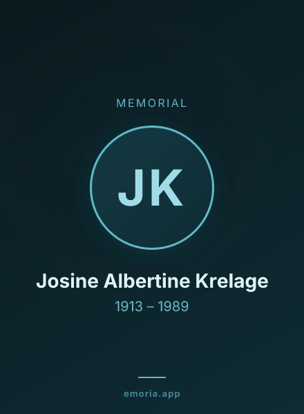 Memorial portrait of Josine Albertine Krelage
