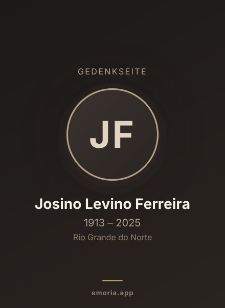 Gedenkportrait von Josino Levino Ferreira
