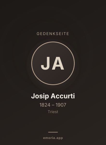 Gedenkportrait von Josip Accurti