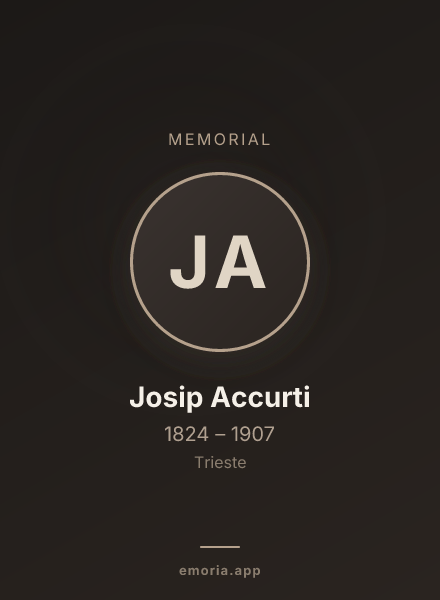Memorial portrait of Josip Accurti