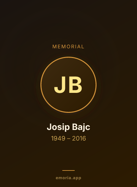 Memorial portrait of Josip Bajc