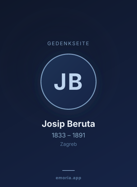 Gedenkportrait von Josip Beruta