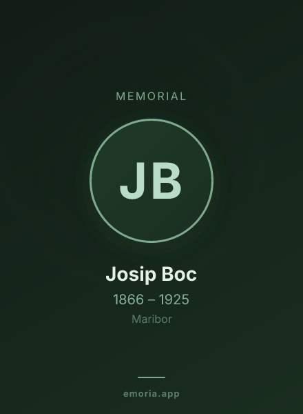 Memorial portrait of Josip Boc