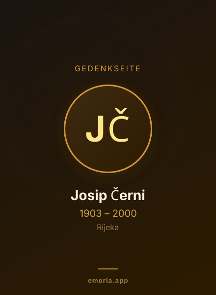 Gedenkportrait von Josip Černi