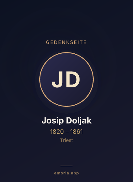 Gedenkportrait von Josip Doljak