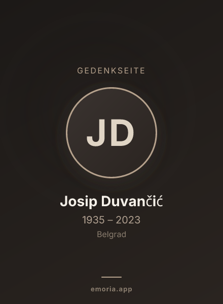 Gedenkportrait von Josip Duvančić