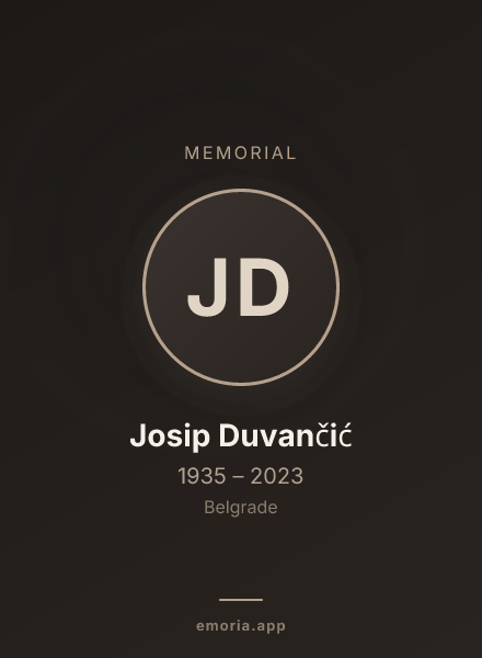 Memorial portrait of Josip Duvančić