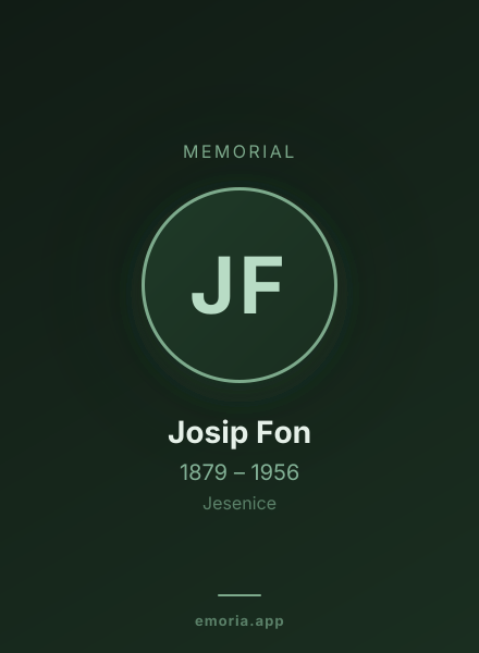 Memorial portrait of Josip Fon