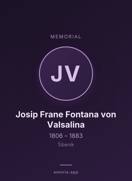 Memorial portrait of Josip Frane Fontana von Valsalina