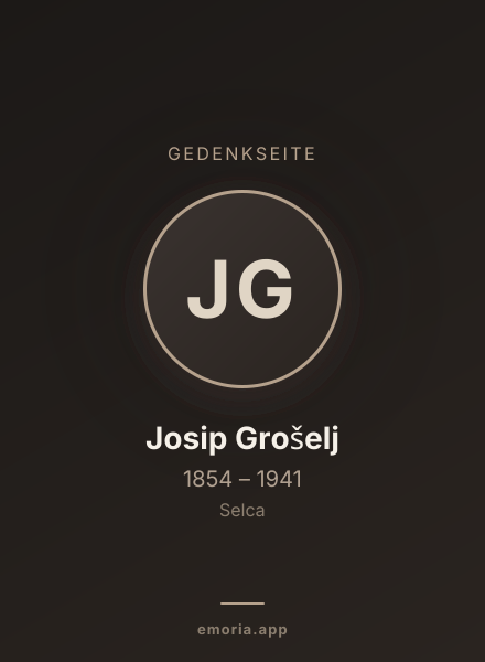 Gedenkportrait von Josip Grošelj