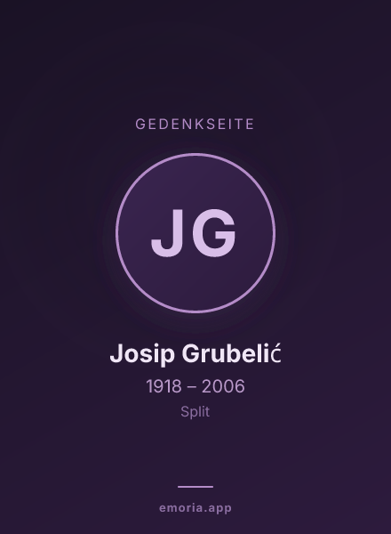 Gedenkportrait von Josip Grubelić
