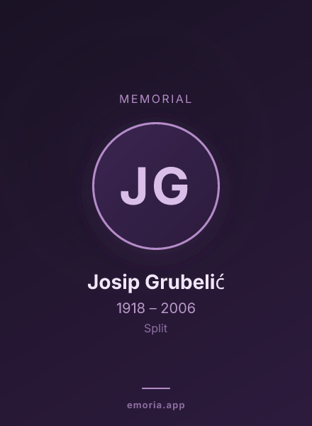Memorial portrait of Josip Grubelić