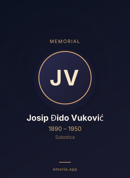 Memorial portrait of Josip Đido Vuković