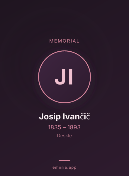 Memorial portrait of Josip Ivančič