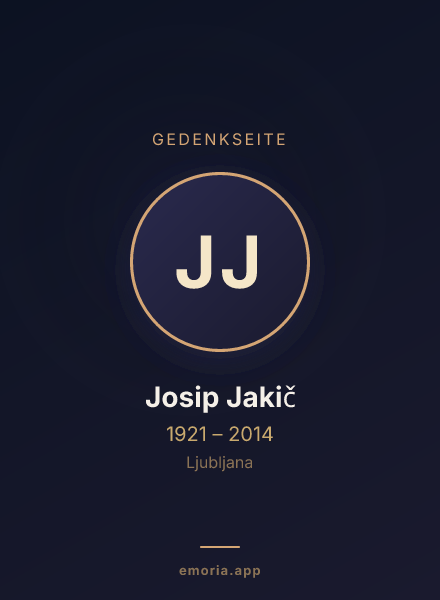 Gedenkportrait von Josip Jakič