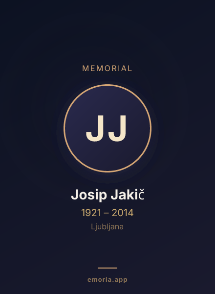 Memorial portrait of Josip Jakič