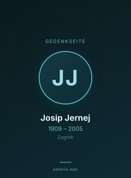 Gedenkportrait von Josip Jernej