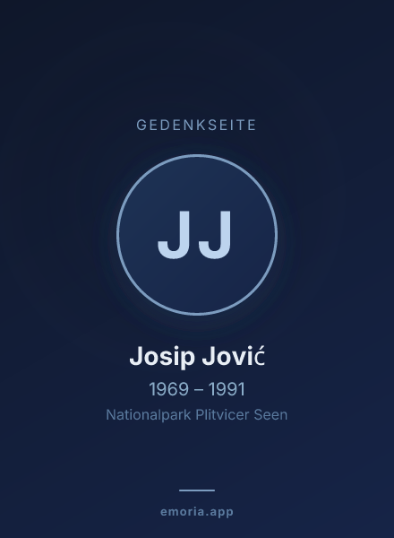 Gedenkportrait von Josip Jović