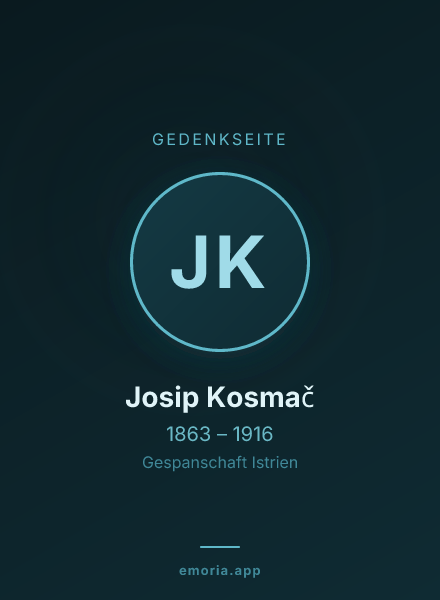 Gedenkportrait von Josip Kosmač
