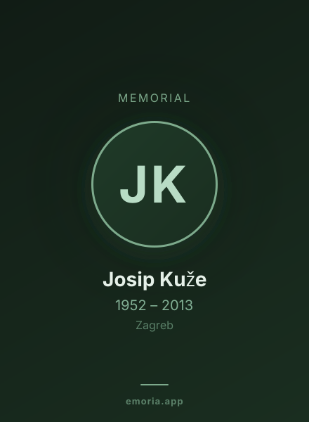 Memorial portrait of Josip Kuže