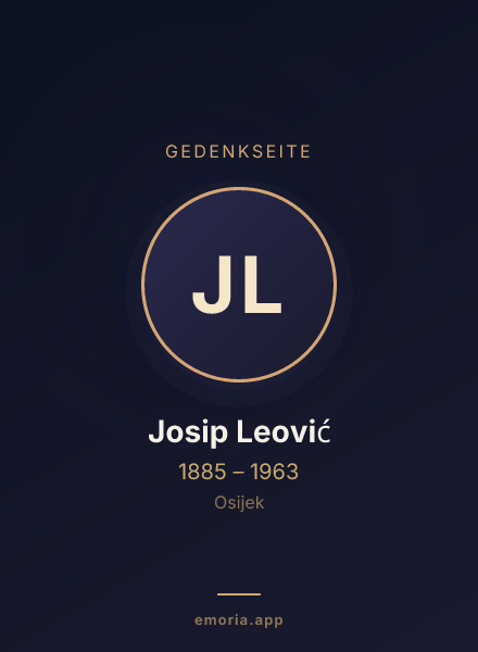 Gedenkportrait von Josip Leović