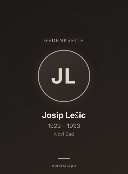Gedenkportrait von Josip Lešic