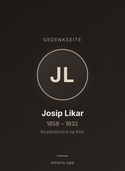Gedenkportrait von Josip Likar
