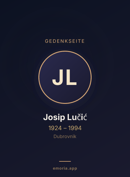 Gedenkportrait von Josip Lučić