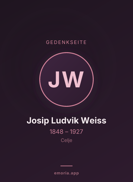 Gedenkportrait von Josip Ludvik Weiss