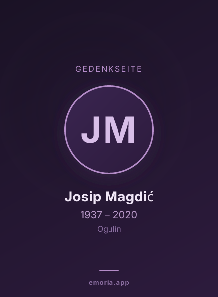 Gedenkportrait von Josip Magdić