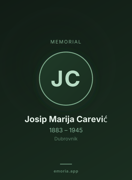 Memorial portrait of Josip Marija Carević