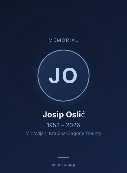 Memorial portrait of Josip Oslić