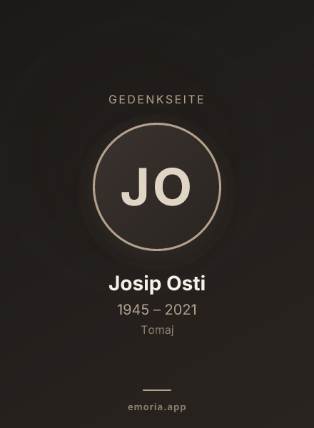 Gedenkportrait von Josip Osti