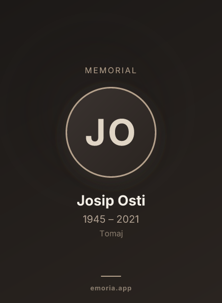 Memorial portrait of Josip Osti