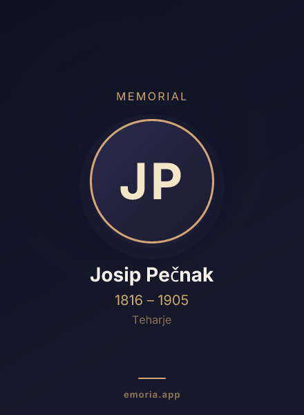 Memorial portrait of Josip Pečnak